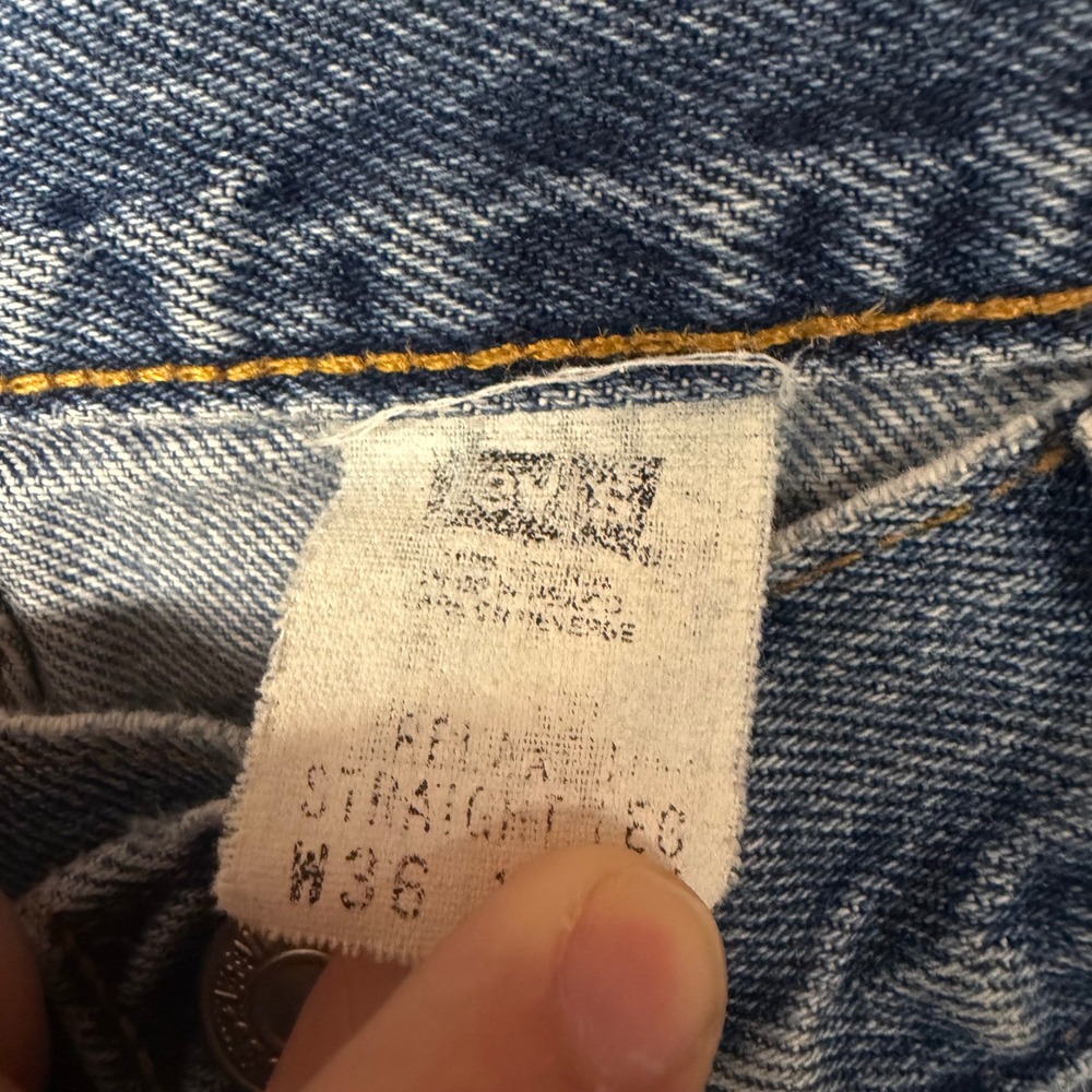 Levis 550 Relaxed Straight‎ Leg Jeans Mens 36x30 Blue Medium Wash Vintage 90s - Picture 5 of 7